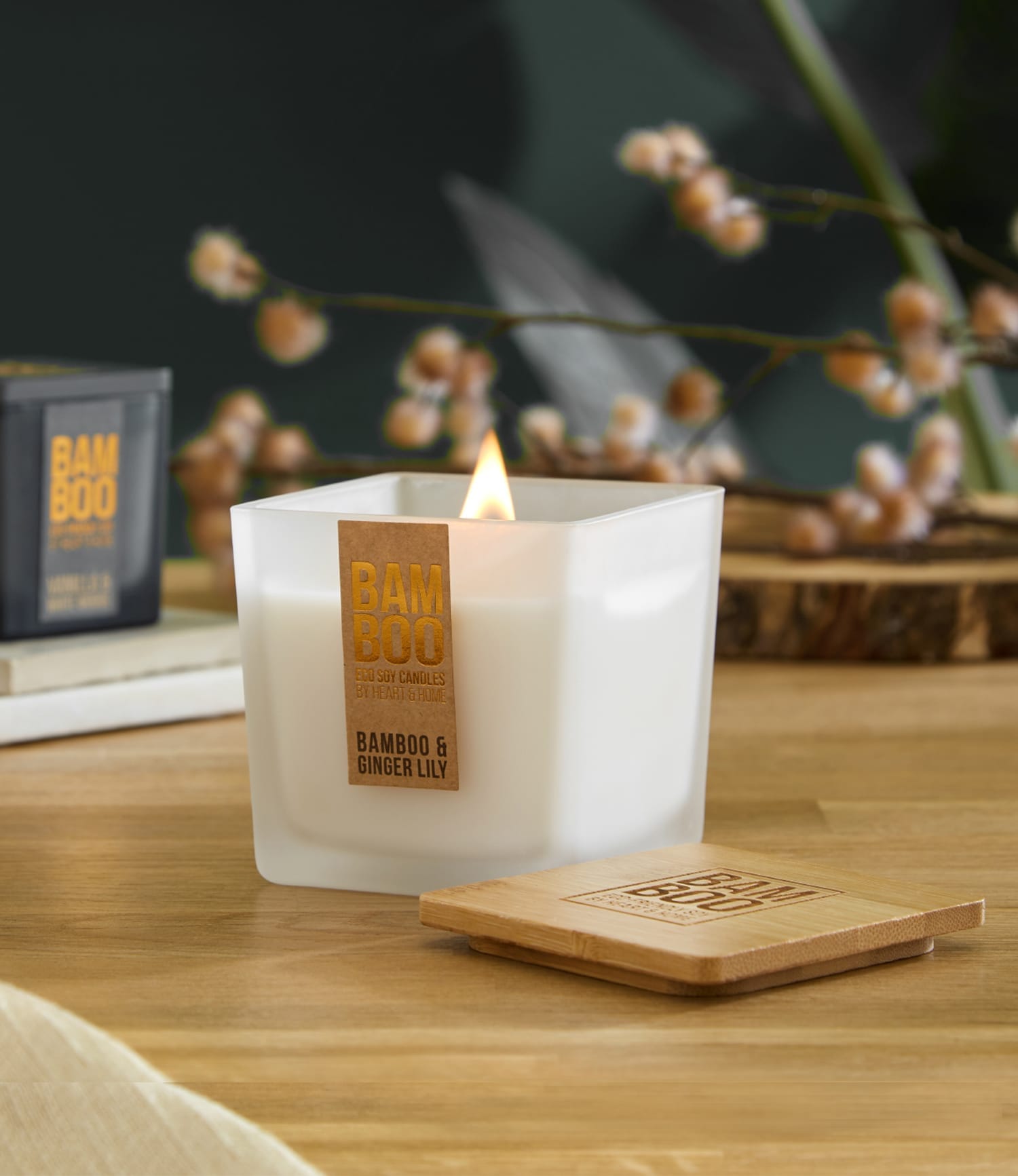 Bamboo and Ginger Lily Crackling Wick Candle