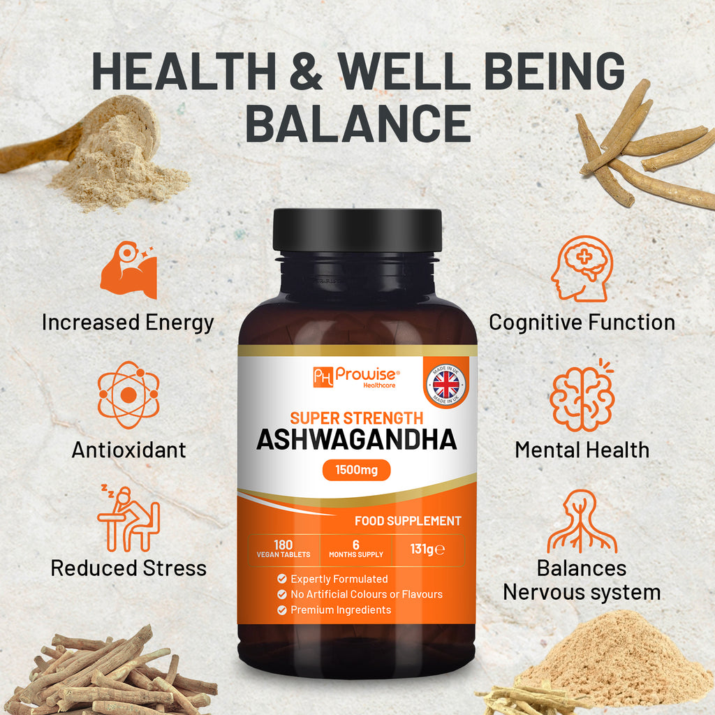 Ashwagandha 1500mg 180 Vegan Tablets | 6 Months’ Supply