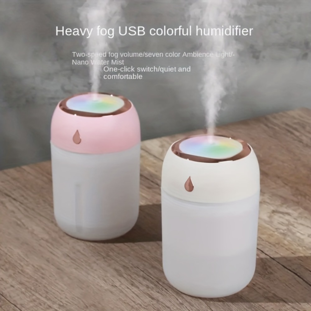 Cool Mist Personal Humidifier - 220ml- (Pink)