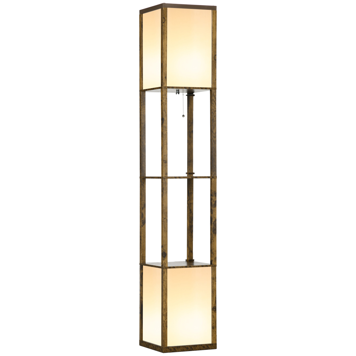 Shelf Floor Lamp with Dual Light