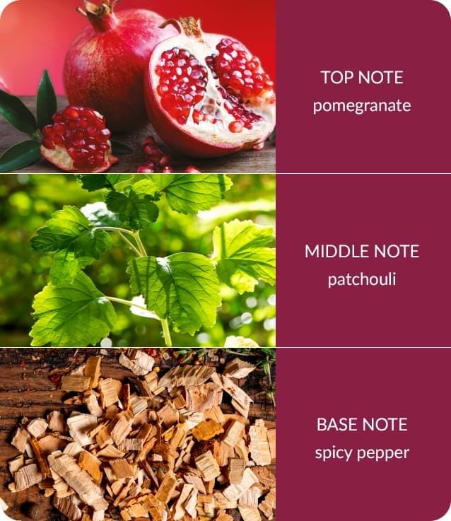 Pomegranate and Pepperwood Crackling Wick Candle